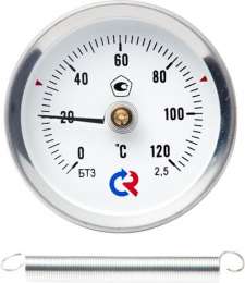 Термометры биметаллические БТ серия 010 накладной с пружиной диаметр 63 мм